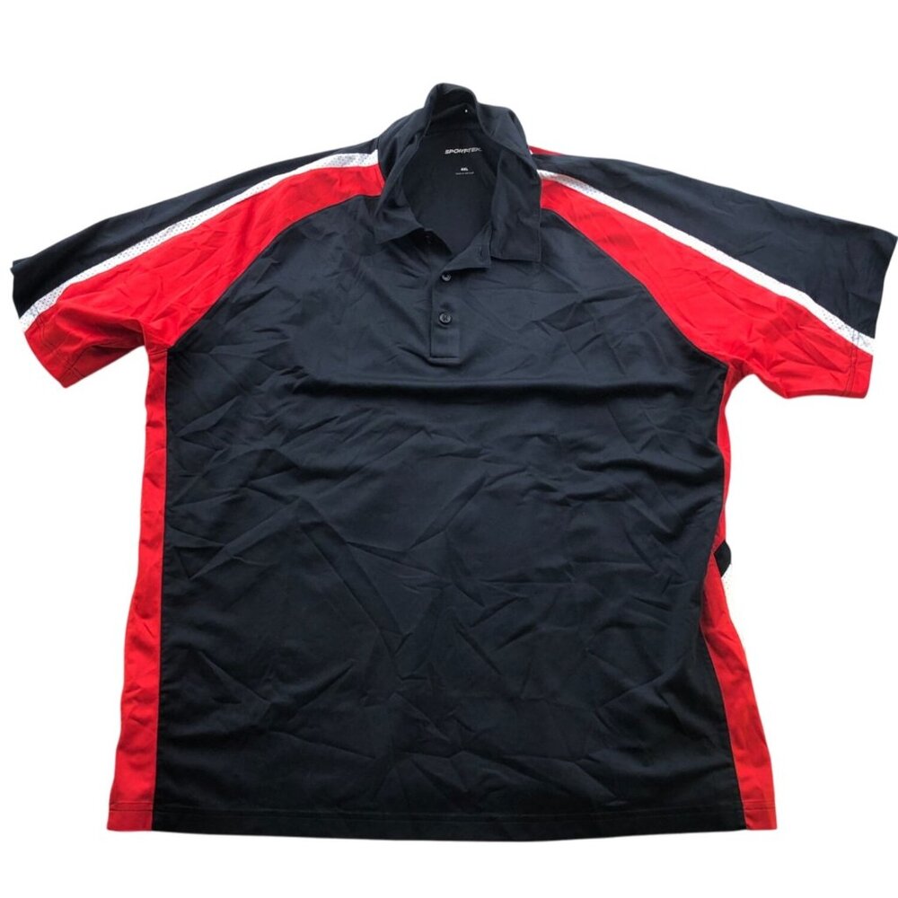 Sport-Tek Mens Polo Shirt Size 4XL Performance Activewear Black Short Sleeve